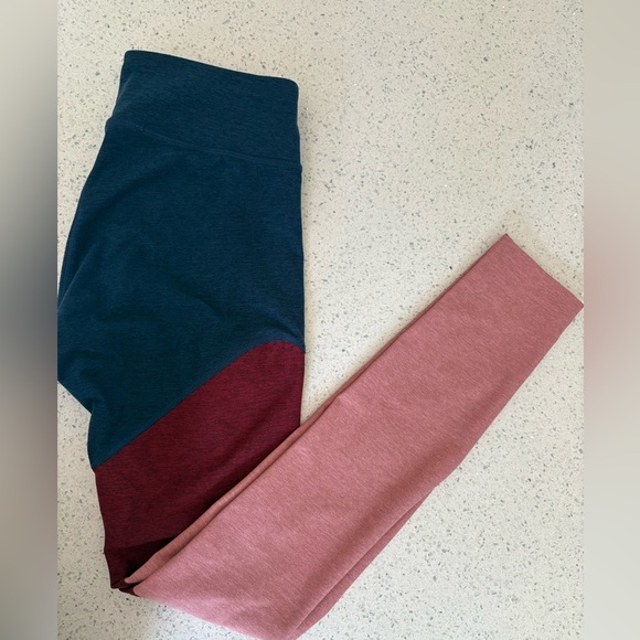 Outdoor Voices Warmup Leggings Colorblock Navy Wine Rose - S - Picture 4 of 7